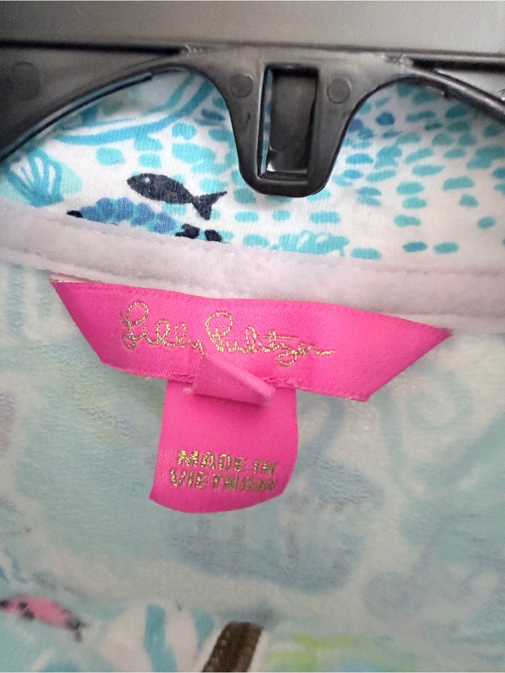 Lilly Pulitzer Nantucket Nautical Print Quarter-Zip Pullover - Picture 4 of 9